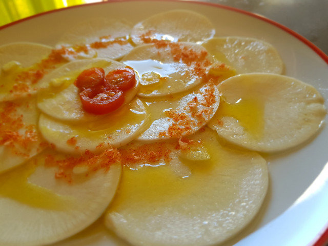 Weiße-Rübe-Carpaccio