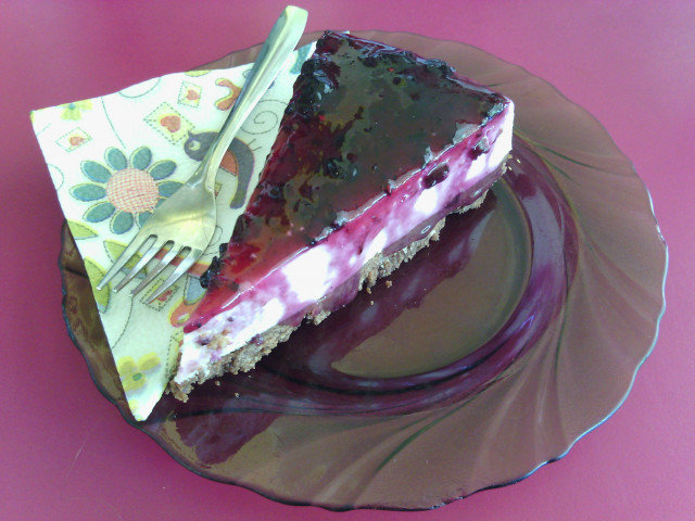 Cheesecake mit Heidelbeeren ohne backen