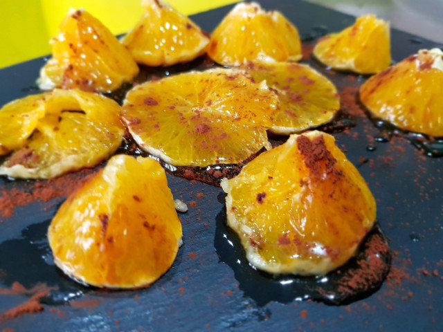 Carpaccio aus Orangen mit Honig und Zimt