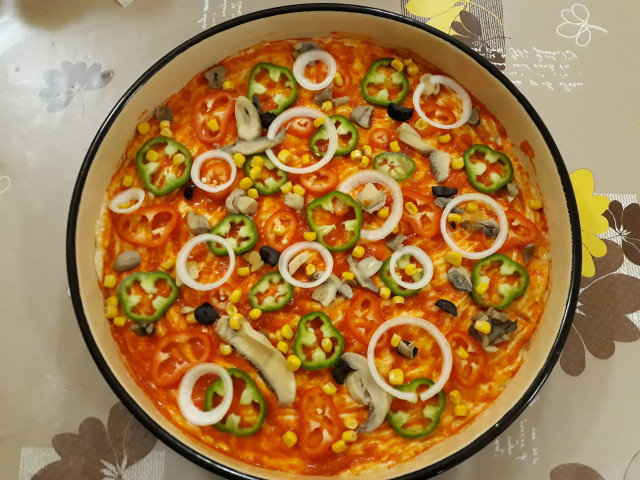 Vegane Gemüsepizza