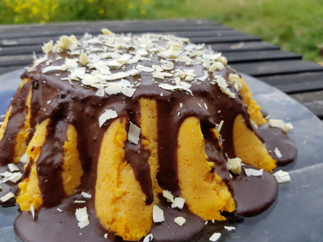 Kürbispudding mit Schokolade