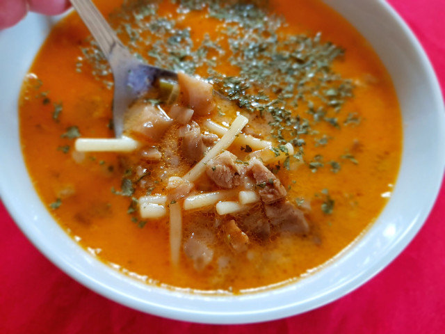 Pilzsuppe mit Austernseitlingen und Speck