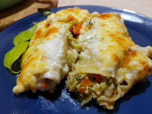 Cannelloni mit Brokkoli-Zucchini-Füllung