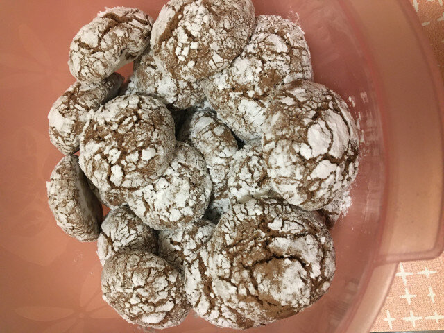 Crinkle Kakao Cookies (Kakaoplätzchen)