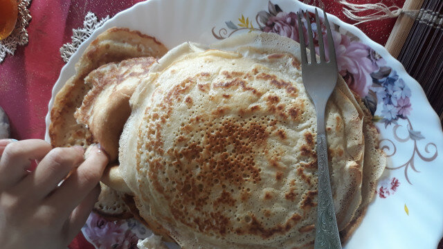 Pfannkuchen mit Eier