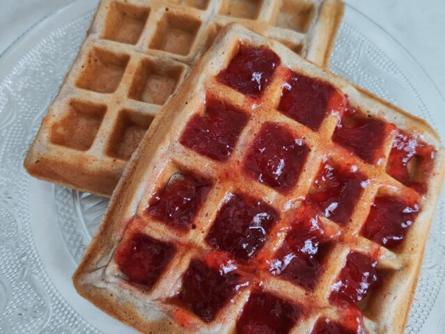 Waffeln mit Joghurt