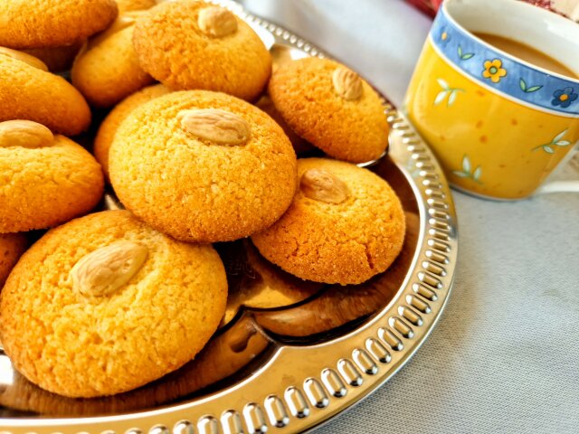 Glutenfreie Kaffeeplätzchen mit Mandeln