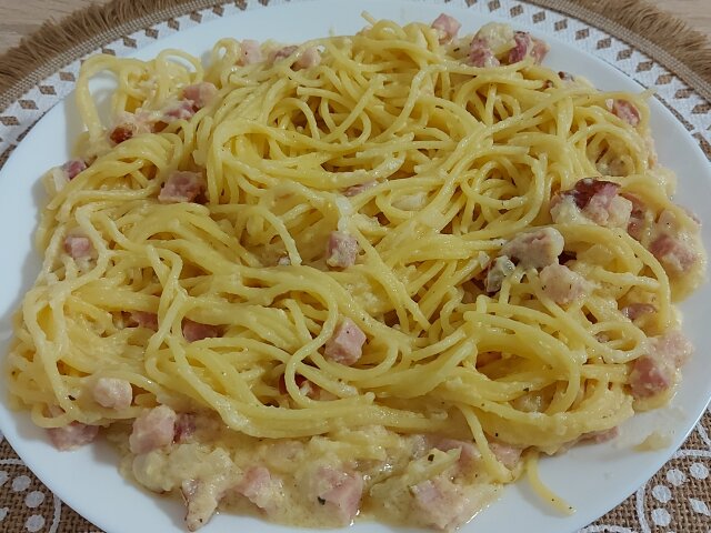 Spaghetti Carbonara mit Bacon